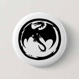 Svartvit knapp för Dragon