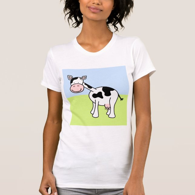 Svartvit koCartoon. T-shirt (Framsida)