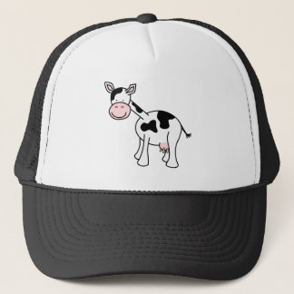 Svartvit koCartoon. Truckerkeps