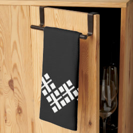 Svartvit Kökshandduk