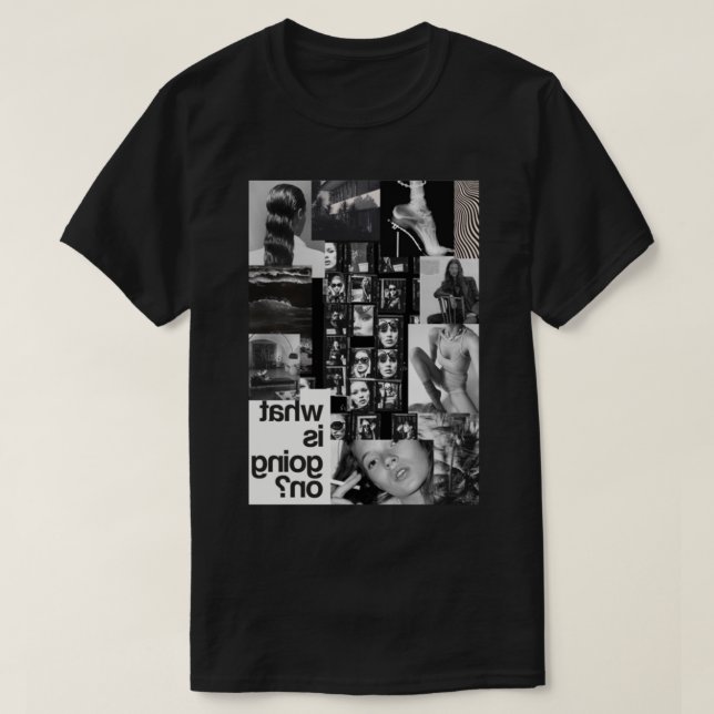 Svartvit kollage-feat. Kate Moss T Shirt (Design framsida)