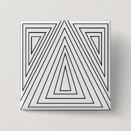 Svartvit koncentrisk triangel Mönster Knapp