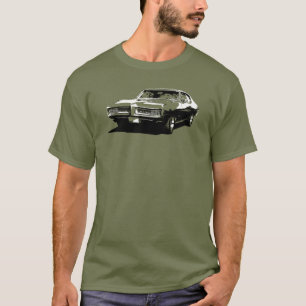 Svartvit konst av 1968 GTO på den kulöra T Shirt