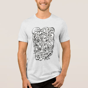 Svartvit konst av Surreal Abstrakt T Shirt