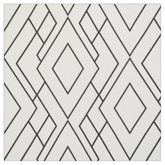 Svartvit konst Deco Diamond Mönster Tyg