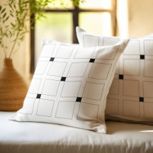 Svartvit konst Deco-fyrkanter Mönster