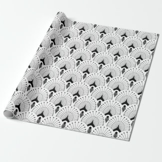 Svartvit konst-deco mönster presentpapper