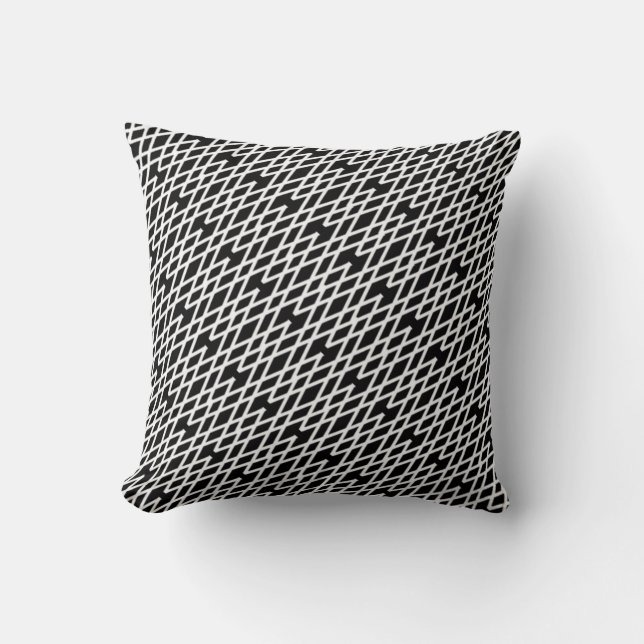 Svartvit konst i abstrakten Pillow Kudde (Framsida)