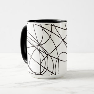 Svartvit konst mugg