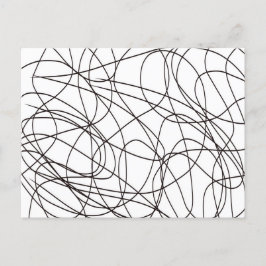 Svartvit konst vykort