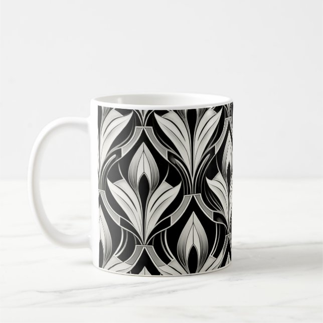 Svartvit kontrast kaffemugg (Vänster)