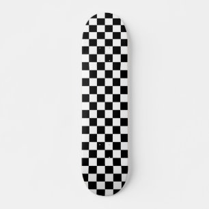 Svartvit kontroll Mönster Mini Skateboard Bräda 18,5 Cm