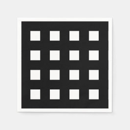 Svartvit, kontrollerad pappersservett