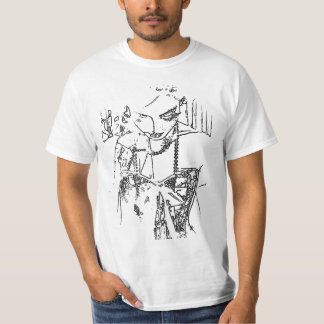 svartvit konturavtryck för skjorta t shirt