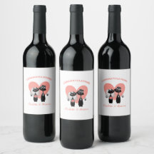 Svartvit korallstut av bröllop Cats Elegant