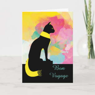 Svartvit korv av typen Bon Voyage Purrfect Excursi Kort