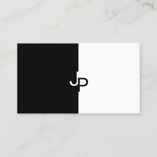 Svartvit Kreativ - minimalistisk design Modern Visitkort