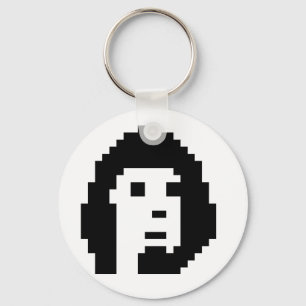Svartvit kryptopunk #1 nyckelring