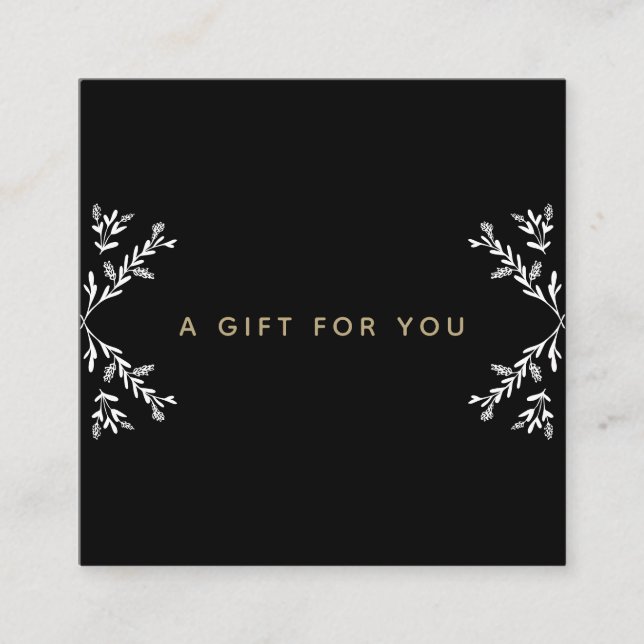 Svartvit kundvärdering rabattkort (Framsida)