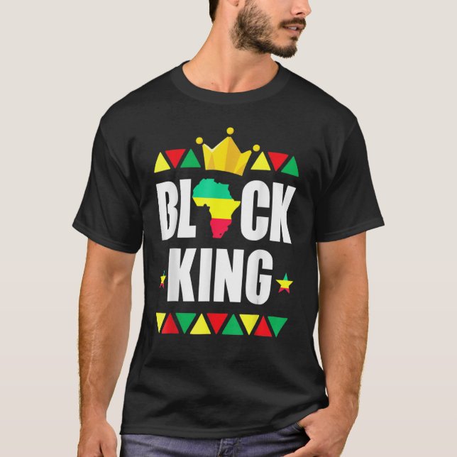 Svartvit Kung-historik för svart ström, månad T Shirt (Framsida)