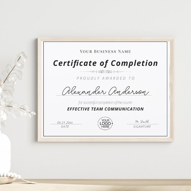 Svartvit - lägg till din Logotyp - pris för att sl (Skapare uppladdad)