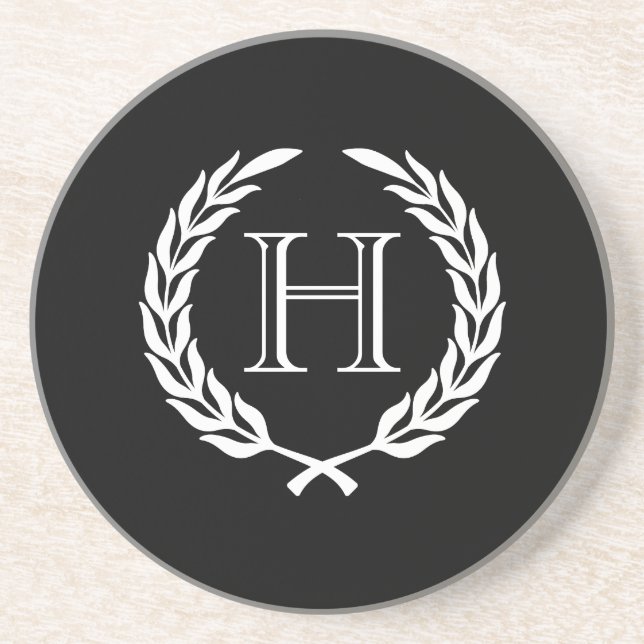 Svartvit lagrarkran underlägg (Framsidan)