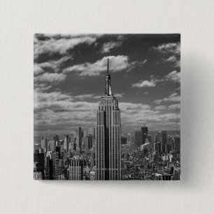 Svartvit landskap i New York City Skyline Knapp
