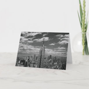 Svartvit landskap i New York City Skyline Kort