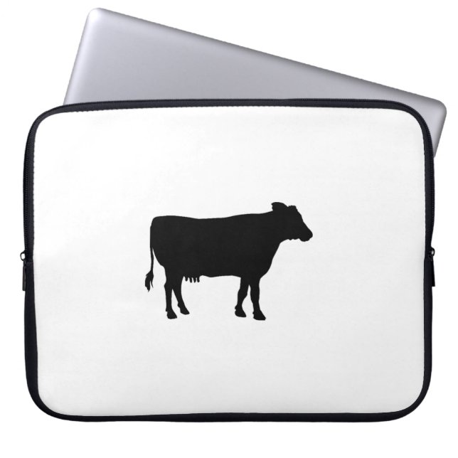 Svartvit Laptop Sleeve (Framsidan)