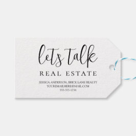 Svartvit Låt oss Talk Real Gods-kontaktinformation Presentetikett