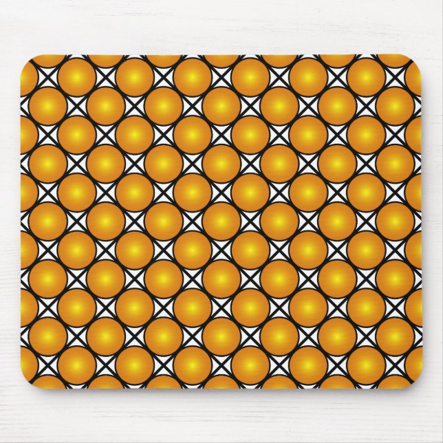 Svartvit lattice Mönster Musmatta (Framsidan)