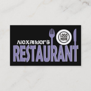Svartvit lavender för restaurangkerplatta visitkort