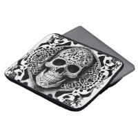 Svartvit leende Snöre Skull