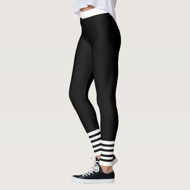 Svartvit Leggings (Vänster)