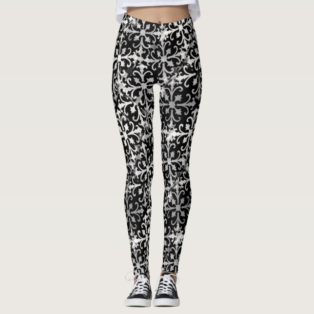 Svartvit Leggings (Framsida)