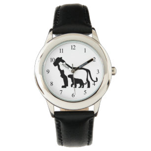 Svartvit Lejon Armbandsur