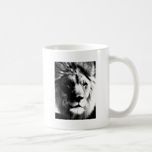 Svartvit Lejon Kaffemugg