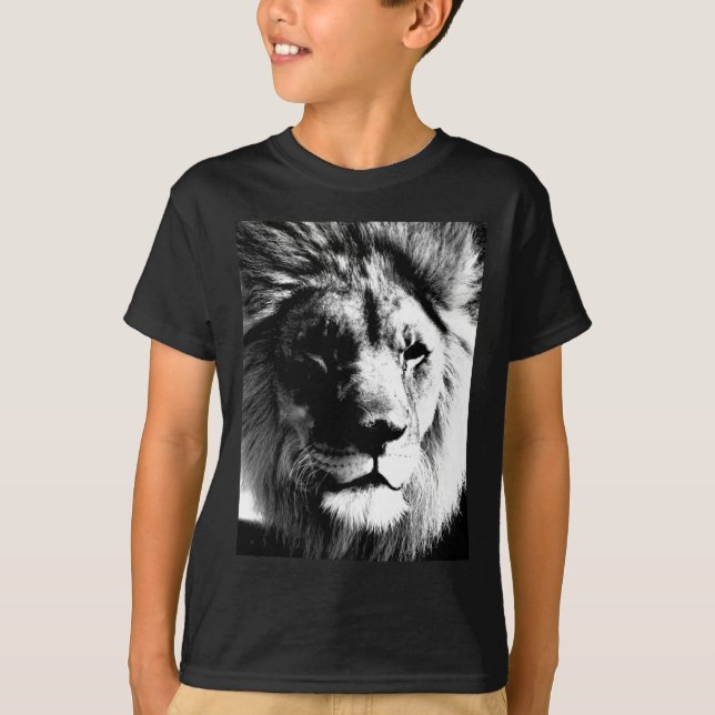 Svartvit Lejon T-shirt (Framsida)