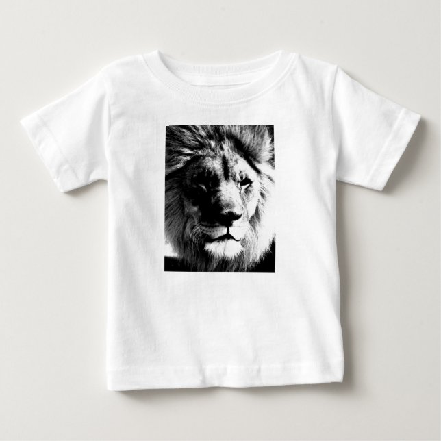 Svartvit Lejon T-shirt (Framsida)