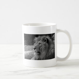Svartvit Lejon - Vild djur Kaffemugg