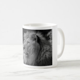 Svartvit Lejon - Vild djur Kaffemugg