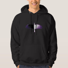 Svartvit Lila Kråka Hoodie
