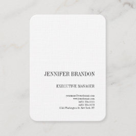 Svartvit linne, minimalistisk modern sladd visitkort