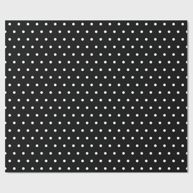 Svartvit liten polka Dot Party julklapp Presentpapper (Platt)