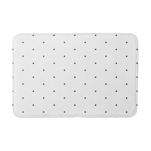 Svartvit, liten polka dots mönster badrumsmatta