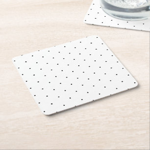 Svartvit, liten polka dots mönster underlägg papper kvadrat