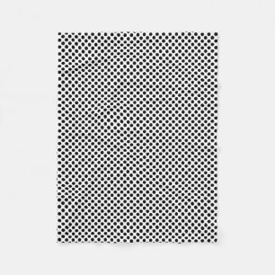 Svartvit liten Storlek Polka dots Fleecefilt