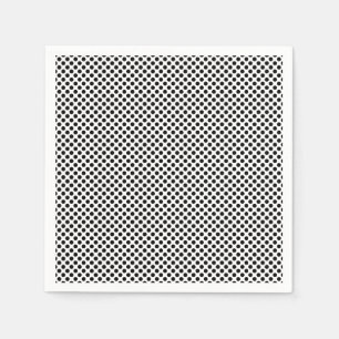 Svartvit liten Storlek Polka dots Papper Pappersservett