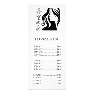 Svartvit logotyp för hårsalon-elegant,  reklamkort