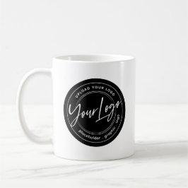Svartvit Logotyp Kaffemugg